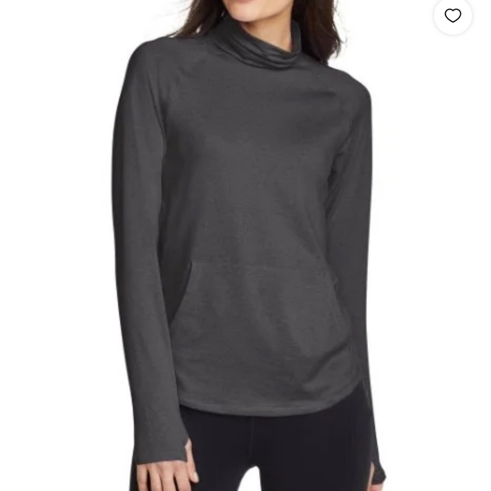 NWT Eddie Bauer Funnel Neck Gray Top